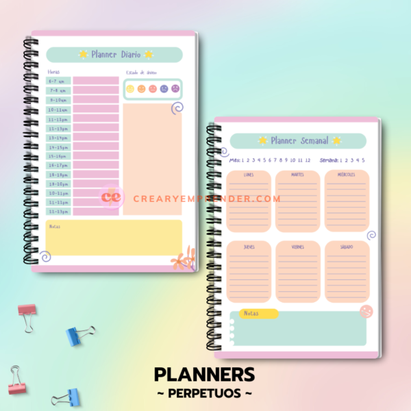 Pack Planners Perpetuos Crear Y Emprender