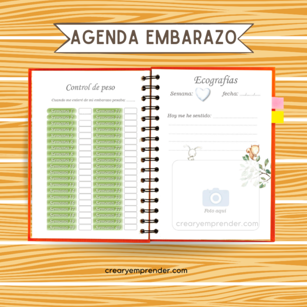 Agenda De Embarazo Tipi Crear Y Emprender 3443