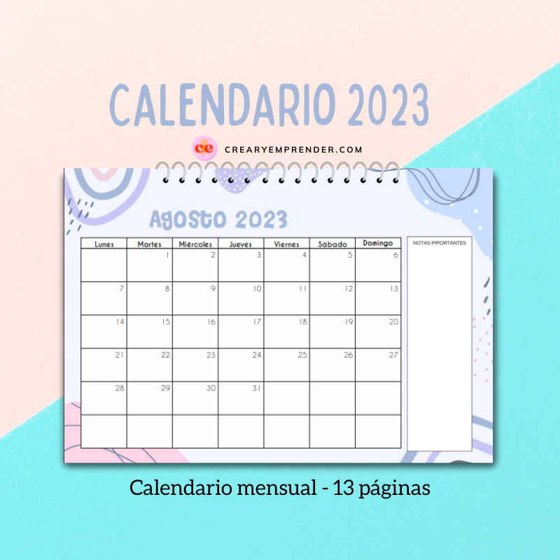 Calendario Anual 2023 Crear Y Emprender 4755