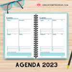 Agenda Letts Celebrate 2023 Semanal A6 - Cubierta Con Lunares Gris, Incluye Bolsillo Y Marcador De Página