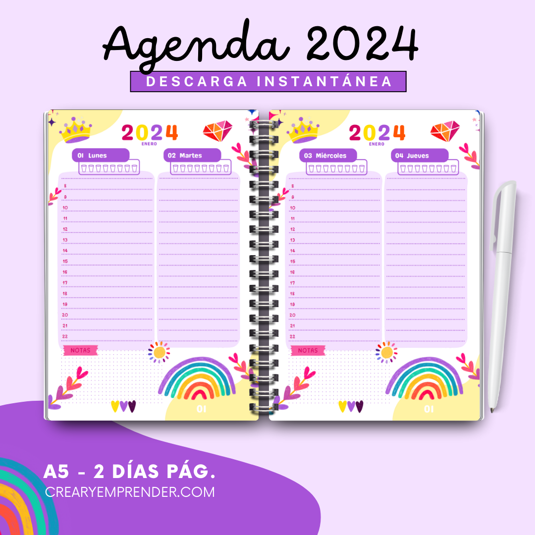 Agenda Embarazo - PDF Imprimible - coloruva
